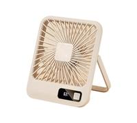 Rersduyt Desktop Small Fan Multi-Power Office Thin and Charging Model Foldable Brushless Portable Khaki