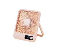 Rersduyt Desktop Small Fan Multi-Power Office Thin and Charging Model Foldable Brushless Portable Pink