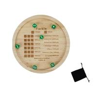 Rersduyt Dice Game Tray Wooden Classic Dice Game with Tray Dice Dish Family Game Exciting Games for Adults Kids Includes Six Dice