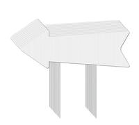 Rersduyt Directional Arrows Signs with Stakes, 4 Pack Blank Yard Signs Plastic Parking Signs with Arrows Outdoor Lawn Guidepost