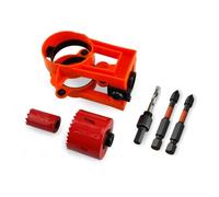 Rersduyt Door Lock Installation Kit with 2-1/8"-1" Hole Saw Guide Template for Wooden Doors, Includes 2pc Screwdriver Bit