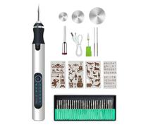 Rersduyt Engraving Pen, Engraving Pen for Metal, Wood, Glass and Plastic, Professional Engraving Pen Kit Engraving Tool Silver