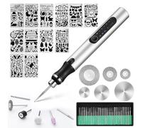 Rersduyt Engraving Pen,Multi-Material Engraver for Metal, Wood, Glass, and Plastic with Easter Themed Engraving Templates