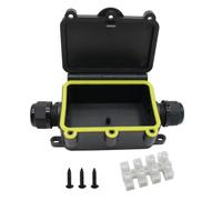 Rersduyt External Junction Box IP68 Plastic Box Maximum Inner Diameter 12mm with Screw Terminal Block Airtight Outdoor External Electric Power Cord Boxes