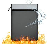 Rersduyt Fireproof Document Bag, Waterproof Document Storage Bag with 2 Pockets,Fireproof Money Bag for Cash,for File/Valuables