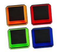 Rersduyt Fold Magnetic Parts Tools Tray Set, 4-Pack Foldable 4.5inch Square Silicone Bowls with Double Sided Magnetic Base