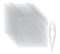 Rersduyt Fuse Beads Pegboards, Large Plastic Bead Pegboard, Square Peg Fuse Melty Beads Boards Kit for DIY Craft Beads