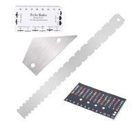 Rersduyt Guitar Neck Ruler Measuring Instrument Luthier Tool with Straight Edge Groove String Distance Ruler