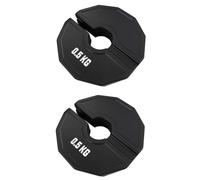 Rersduyt Gym Micro Plates 2PCS 0.5KG Dumbbell Fractional Weight Plate Rubber Add-on Fractional Weights Change Black