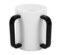 Rersduyt Hand Wash Cup Prayer Cup Hand Wash Cup with Two Acrylic Handles for Jewish Prayer Wash Cup Black Handles