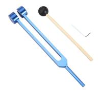 Rersduyt Healing Chakra 128 Hz Tuning Fork Set Aluminium Alloy Sound Therapy Bio-Acoustic Tuning Fork Colorful Adjustable Blue
