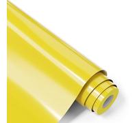 Rersduyt Heat Transfer Vinyl Iron-on Vinyl Roll for T-Shirts, Htv Vinyl Easy Install Yellow