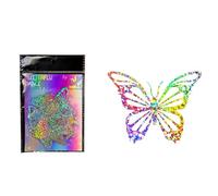 Rersduyt Holographic Glitter Butterfly Stickers Glitter Butterfly Stickers Decorative Decals