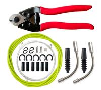 Rersduyt Light Yellow Universal Bike Shift Cable Housing Kit Includes Cable Cutters, Bike Shift Cable, Brake Cable Easy Install Easy to Use