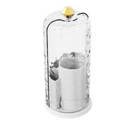 Rersduyt Makeup Brush Storage Box with Transparent Lid Large Capacity 360-Degree Rotating Makeup Brush Holder Acrylic Organizer A