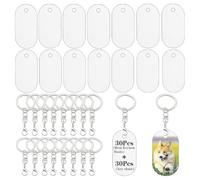 Rersduyt Metal Sublimation Keychain Blanks,Sublimation Blanks Bulk for Keychains,Double Sided Sublimation Ornament Blanks 30PCS