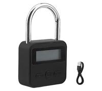 Rersduyt Metal Timer Lock Alloy 99 Hours Max Timing USB Rechargeable LCD Display Multi-Function Electronic Timer Lock