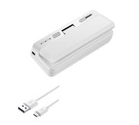 Rersduyt Mini Bag Sealer, USB Charger Potato Chip Bags Heat Sealer Capper, Reseals Snack Plastic Bag Heat Seal and Cutter Easy Install Easy to Use White