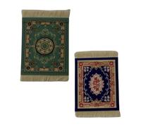 Rersduyt Mini Persian Woven Coasters Carpet Pattern Coaster Dining Table Decoration Technology.Blue-Green