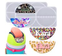 Rersduyt Mold Silicone 4cavity Name Tag Silicone Mold forEpoxy Resin DIY Personalized Name Tag Making Accessories