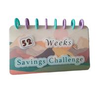 Rersduyt Money Saving Binder 52 W inder Saving Challenge Reusable Cash Planner Envelope Fun Money-Saving Organizer