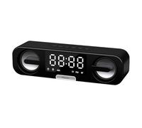 Rersduyt Multi-Function Playback Bluetooth Audio Home Speakers Wireless Bluetooth Speaker Alarm Clock Black