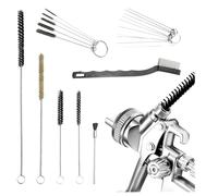 Rersduyt Multi-Purpose SprayGun Cleaning Kit PaintGun Cleaning, Mini Brushes & Needles, Metal Tube Cleaning Brush Nozzles