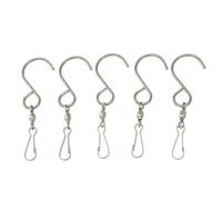 Rersduyt Multi-Purpose Swivel Hooks for Hanging Crystal Twisters and Silver Stainless Steel Pack of 5