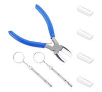 Rersduyt Nylon Pliers Jewelry Making Tools Carbon Steel Pliers Tools Soft Nylon Pliers Double Nylon Flat Jaw Pliers for Beading