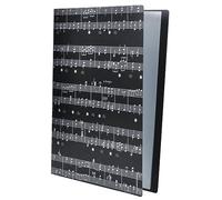 Rersduyt PP Music Sheet File Paper Storage Folder Documents Holder Blank Sheet Files Plastic A4 Size 40 Pockets (Music Sheet Black)