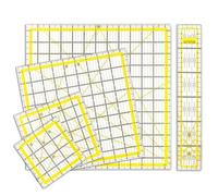 Rersduyt Premium 5-Piece Acrylic Quilting Rulers - Square Clear Measurement Rulers for Accurate Fabric Cutting & Sewing
