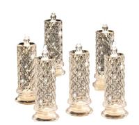 Rersduyt Rose Shadow LED Flameless Candles, 6PCS Romantic Battery Operated Candles Led Pillar Candles for Valentine'S Day