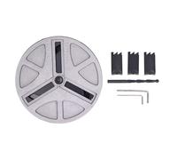 Rersduyt Round Circular Punch Saw Adjustable Punching Saw Hole Opener Tools with Positioning Bit and 3 Tooth Blades