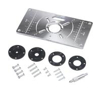 Rersduyt Router Table Insert Plate, DIY Router Table Insert Plate for Woodworking,Table Top Insert Mounting Plate Easy Install Easy to Use
