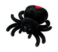 Rersduyt Simulation Spider Jumping Spider Doll Crawling Pet Doll Plush Cute Reptile Plush Toy Super Cute Black