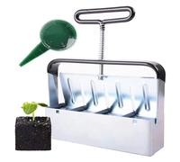 Rersduyt Soil Blocker, 4PCS Cell Soil Block Maker, Seed Handheld Block Maker with Comfortable Handle, Garden Blocking Tools