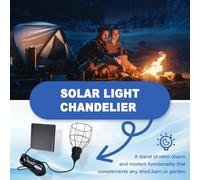 Rersduyt Solar Light Garden Chandelier Solar Light Chandelier Waterproof Camping Light Vintage Lantern Warm Light Suitable for Shed Barn Garden