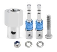 Rersduyt Stainless Steel Top Wind Trailer Jack Crank Handle Cordless Drill Adapter with 2pcs 1/2 Inch Socket Adapter Bit