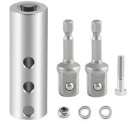 Rersduyt Stainless Steel Trailer Jack Electric Drill Adapter with 2pc 1/2inch Socket Adapter Bit Compatible with Jack Drive Shaft