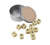 Rersduyt The Crossword Game Multi Functional Dice Letter Collage Travel Portable Spelling Game Crossword Puzzle A