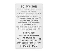 Rersduyt to My Son Gifts Wallet Card Wallet Card Remember Whose Son You are New Year Granduation Gift Idea with Envelope