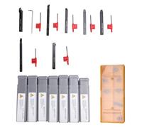 Rersduyt Turning Tool Holders, 7pcs 12mm Shank Lathe Boring Bar Turning Tool Holder Set with Carbide Inserts