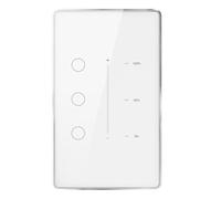 Rersduyt Tuya Zigbee 3 Gang Dimmer Light Switch Tuya/Smart Life APP Remote Control US EU Standard Switch Percentage Control(B)