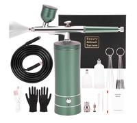 Rersduyt Upgraded Airbrush Set with Air Compressor Cordless Automatic Airbrush Set Handheld Rechargeable Airbrush for Makeup Easy Install A