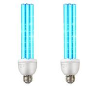 Rersduyt UV Disinfection Light Bulb 2 Pack, 25 Watt UV Germicidal Light Bulb E26 110V,UVC Replacement Lamp for Bedroom for Basement