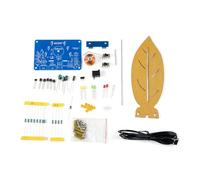 Rersduyt Welding Practice Kit, Electromagnetic Swing Welding Kit Leaf Shape Pendulum Needle with LED Light Kit,for Decoration