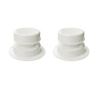Rersduyt White RV Plumbing Vent Caps Kit 2Pcs Trailer Campers Vent Cap Roof Sewer Vent Cover Caps for 1 to 2 3/8 Inch Pipe