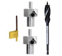 Rersduyt Woodworking Shaping Electric Drill Trimmer Tool- Benche Dog Hole Chamfer Reamer 20mm+ 19mm Aluminum Alloy Holes Shank