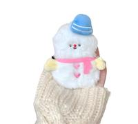 Rertnocnf Case Compatible with Airpods 1 & 2, Cute Kawaii Christmas Snowman Design Cover Accessories Festival Portable Soft Warm Plush Anti-Scratch Wireless Earphone Protector for Girls Women Gifts