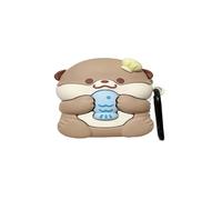 Rertnocnf Case Compatible with Airpods 3, 3D Cute Kawaii Baby Otter Design Keychain Case Cover, Portable Earbuds Accessories Soft Silicone Shockproof Wireless Earphone Protector with Hook